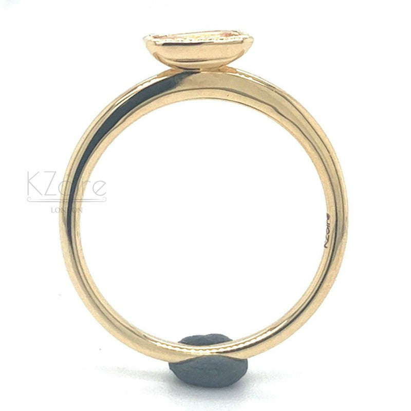 18K Yellow Sapphire Bezel Ring | KZ-6002