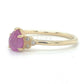 Classic Venedium pink sapphire with diamond gold ring | KZ-6000