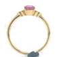 Classic Venedium pink sapphire with diamond gold ring | KZ-6000