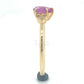 Classic Venedium pink sapphire with diamond gold ring | KZ-6000