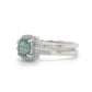 18K Green sapphire split ring with diamond accents | KZ-6005