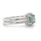 18K Green sapphire split ring with diamond accents | KZ-6005