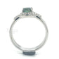 18K Green sapphire split ring with diamond accents | KZ-6005