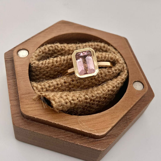 Pink Tourmaline Bezel Ring