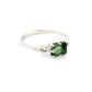 Emerald Cut Green Tourmaline Ring