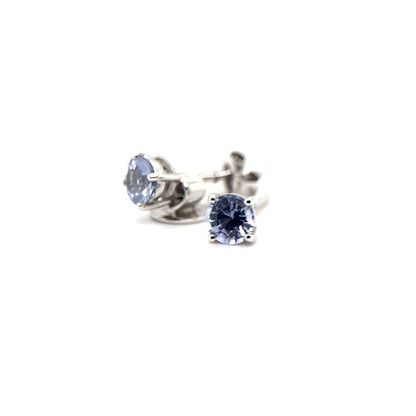 Blue Sapphire Solitaire Earring Stud